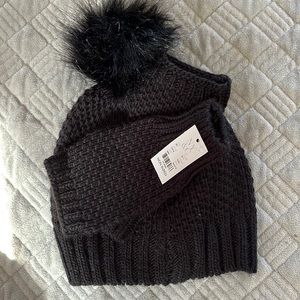 Black Hat and Gloves Set